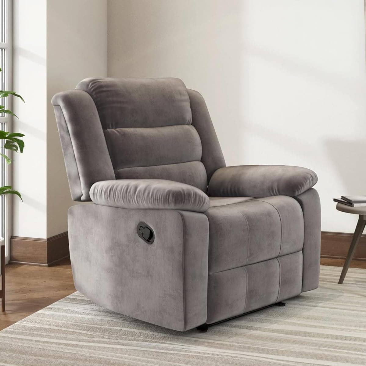 Nilkamal Sierra Velvet Fabric Manual Recliner