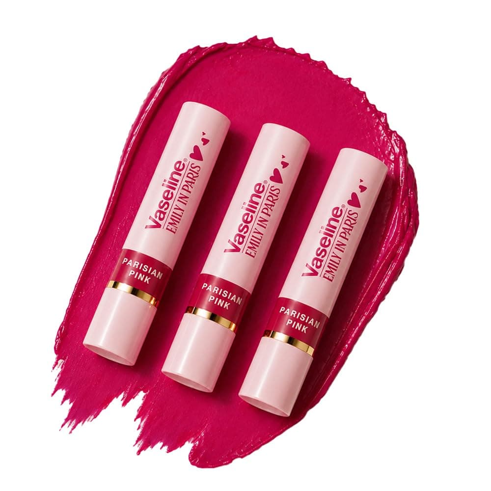 Vaseline Parisian Pink Lip Balm Stick 3g Pack of 3