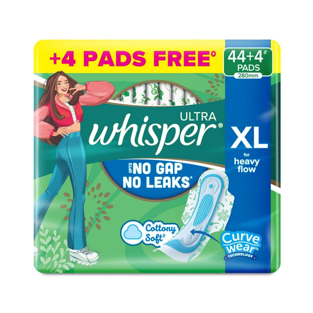 Whisper Ultra Sanitary Pads (48 XL Pads)