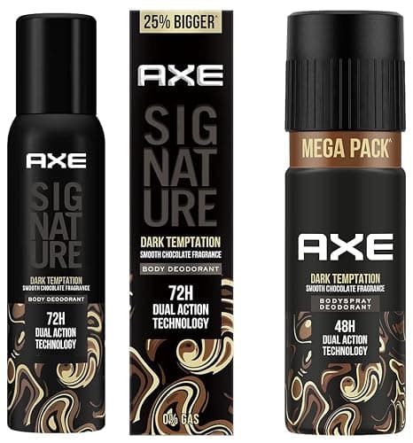 AXE Dark Temptation Bodyspray 215ml and No Gas Bodyspray 154ml Combo