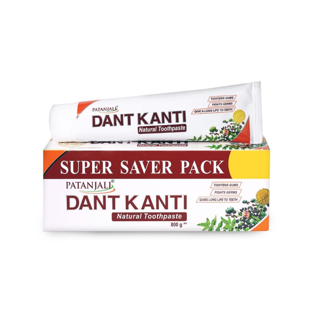 Patanjali Dant Kanti Natural Toothpaste 800g (200g x 4)