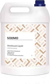 Amazon Brand - Solimo Liquid Handwash Honey & Almond Refill 5L
