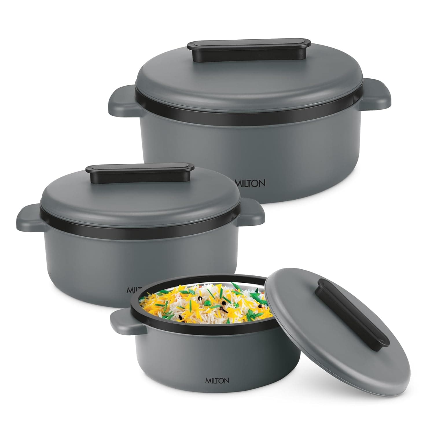 Milton Micronova Jr. Stainless Steel Casserole Set of 3