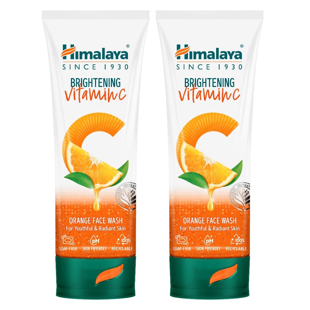 Himalaya Brightening Vitamin C Orange Face Wash 100ml (Pack of 2)