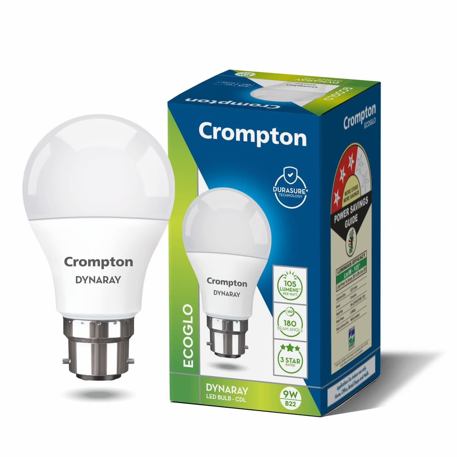 Crompton Dyna Ray 9W B22 LED Bulb