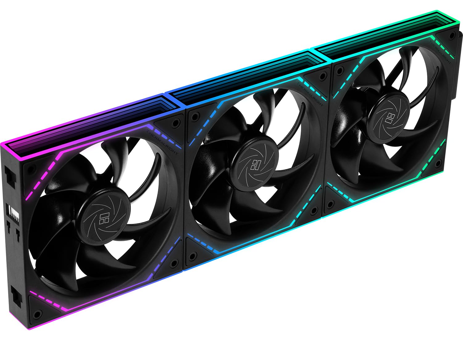 Thermalright TL-M12Q 120mm ARGB Case Fan, Daisy-Chain | 1500RPM | Silent Computer Fan with Infinite Mirrors on Both Sides(Black)