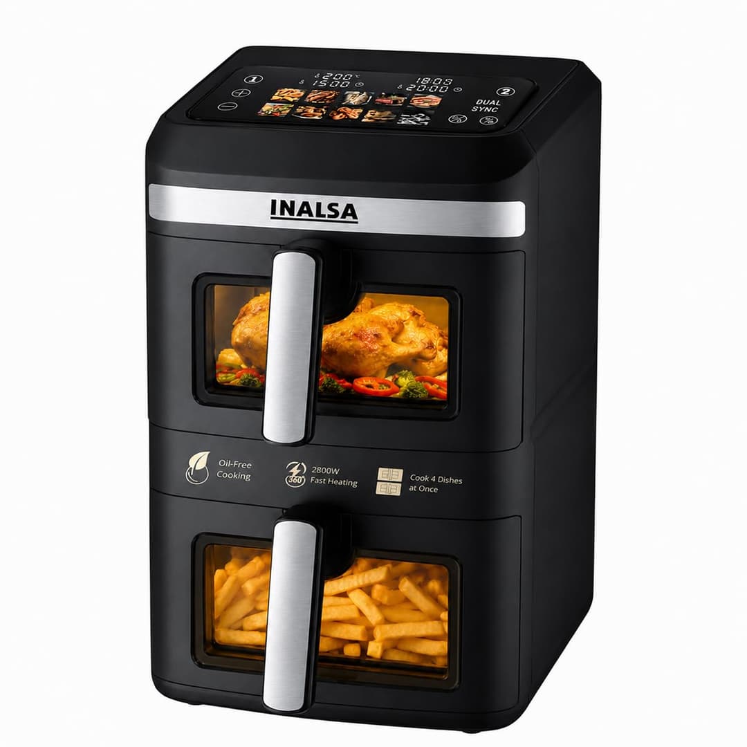 Inalsa NutriFry DuoSlim 14L Dual Basket Air Fryer 2800W