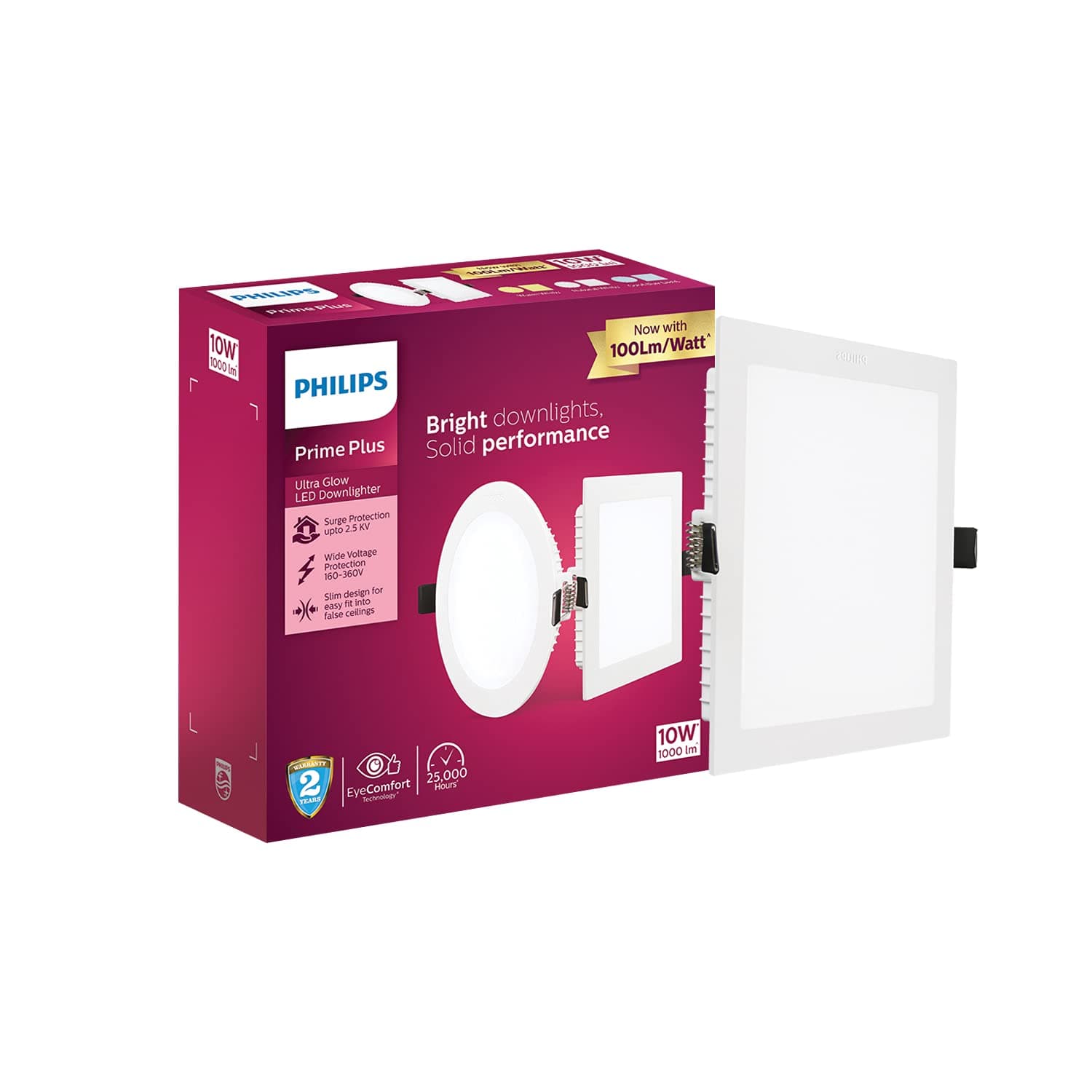 Philips 10W Square AP Plus UltraGlow Recessed LED Panel Light