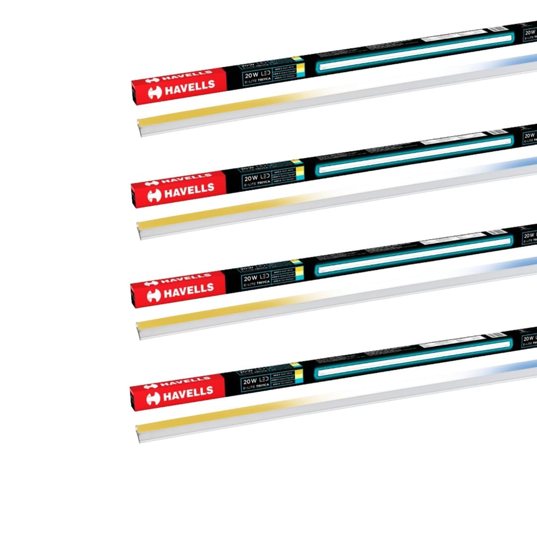 Havells Triyca 20W 3-in-1 LED Batten (Pack of 4)