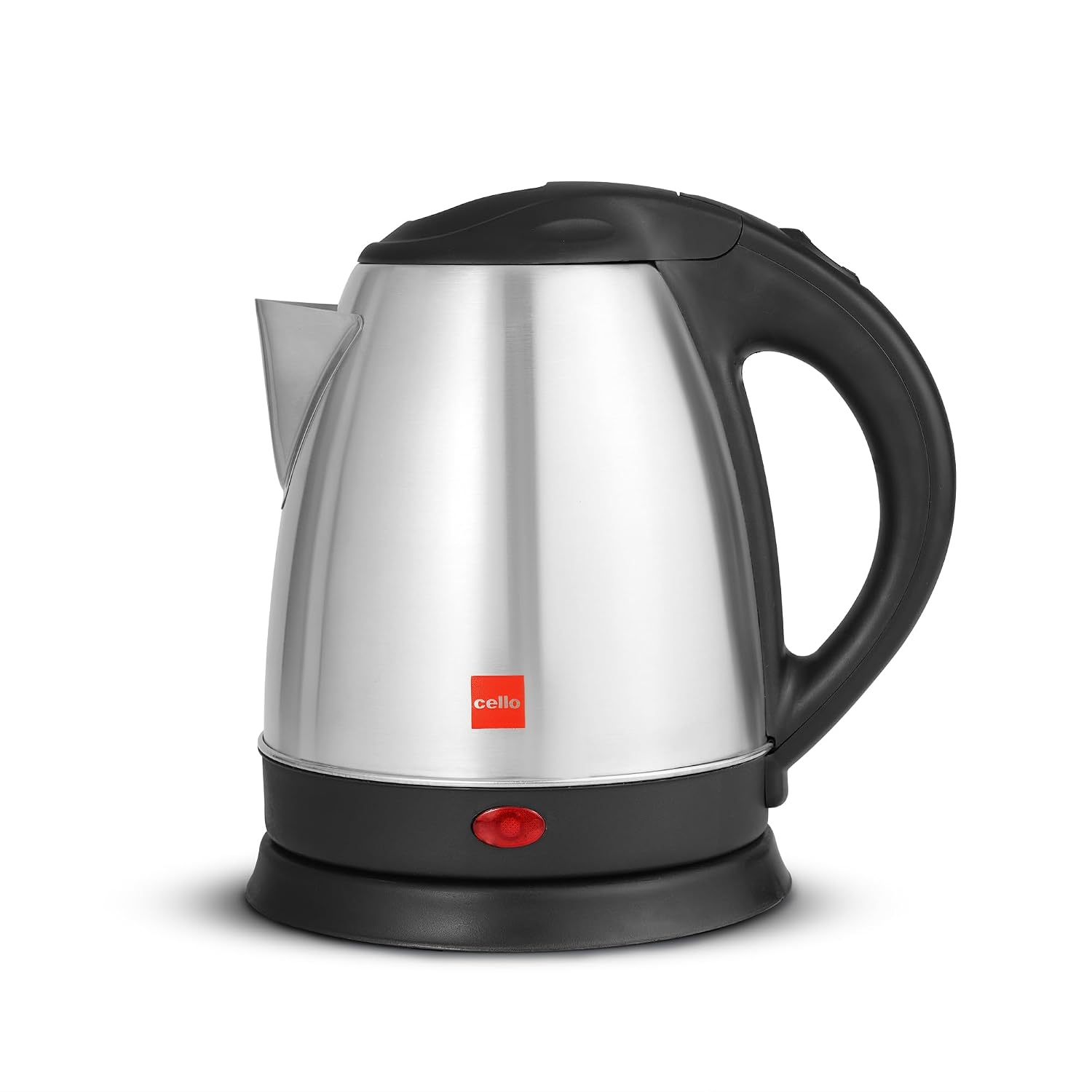 CELLO Quick Boil Lifestyle Electric Kettle 1.5L, 1500W Silver | 304 Stainless Steel, Over Heat Protection, On/Off Indicator | For Boiling Water, Tea Coffee Making, Perfect for Office Kitchen Travel