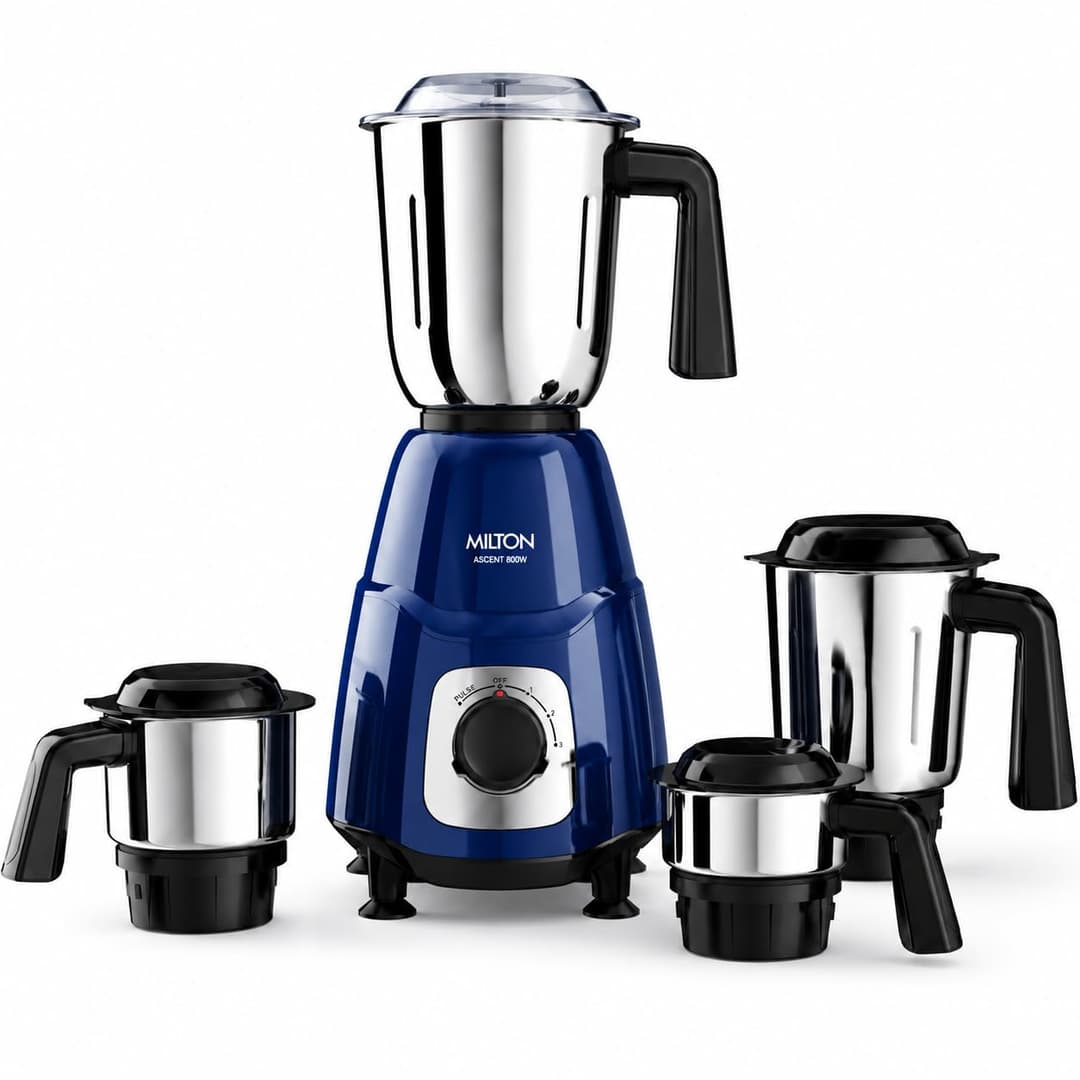 Milton Ascent 800W Mixer Grinder with 4 Jars