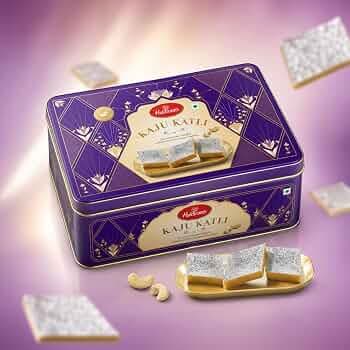 Haldiram's Premium Kaju Katli Tin Sweets Gift Pack 400g