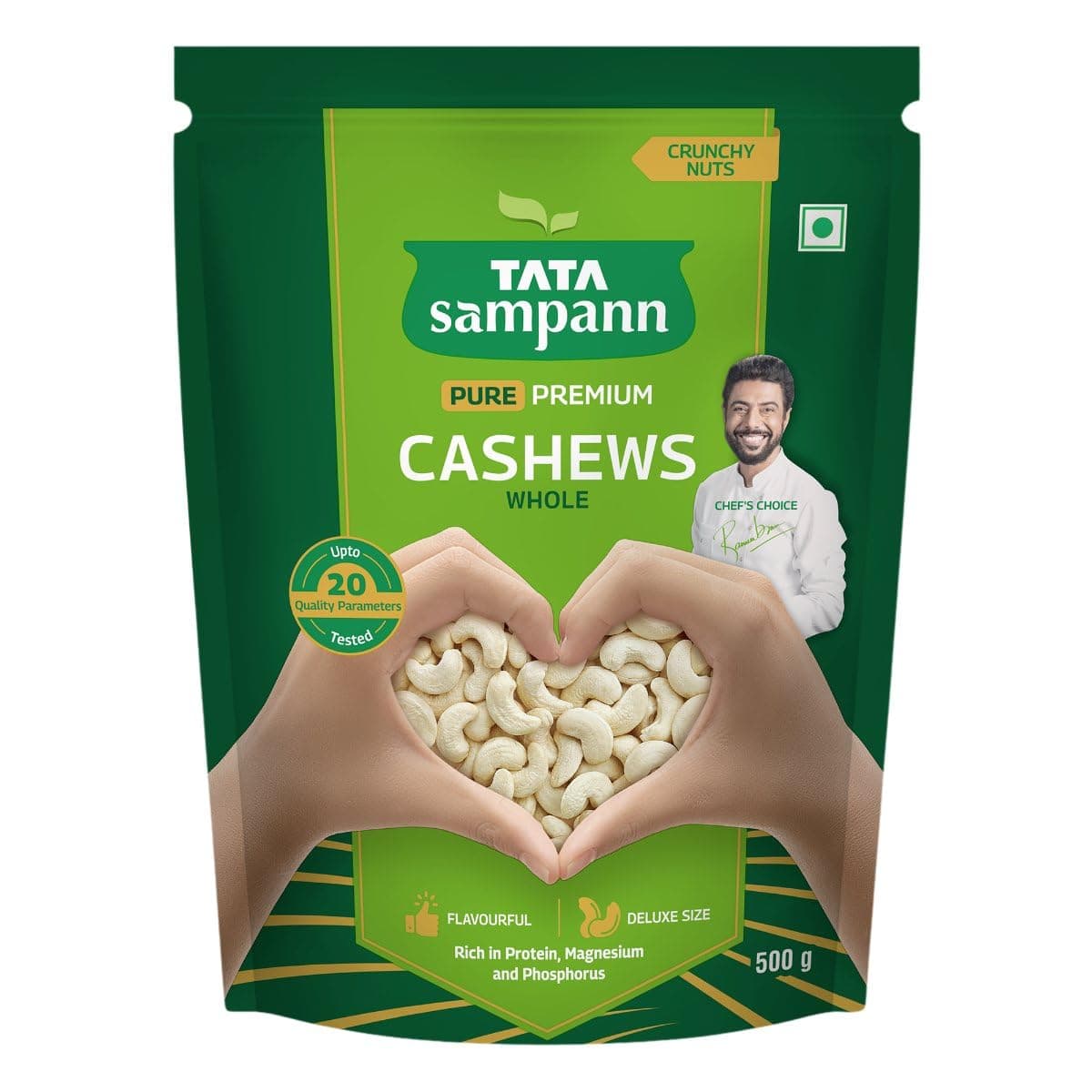 Tata Sampann Pure Cashews Whole, 500g