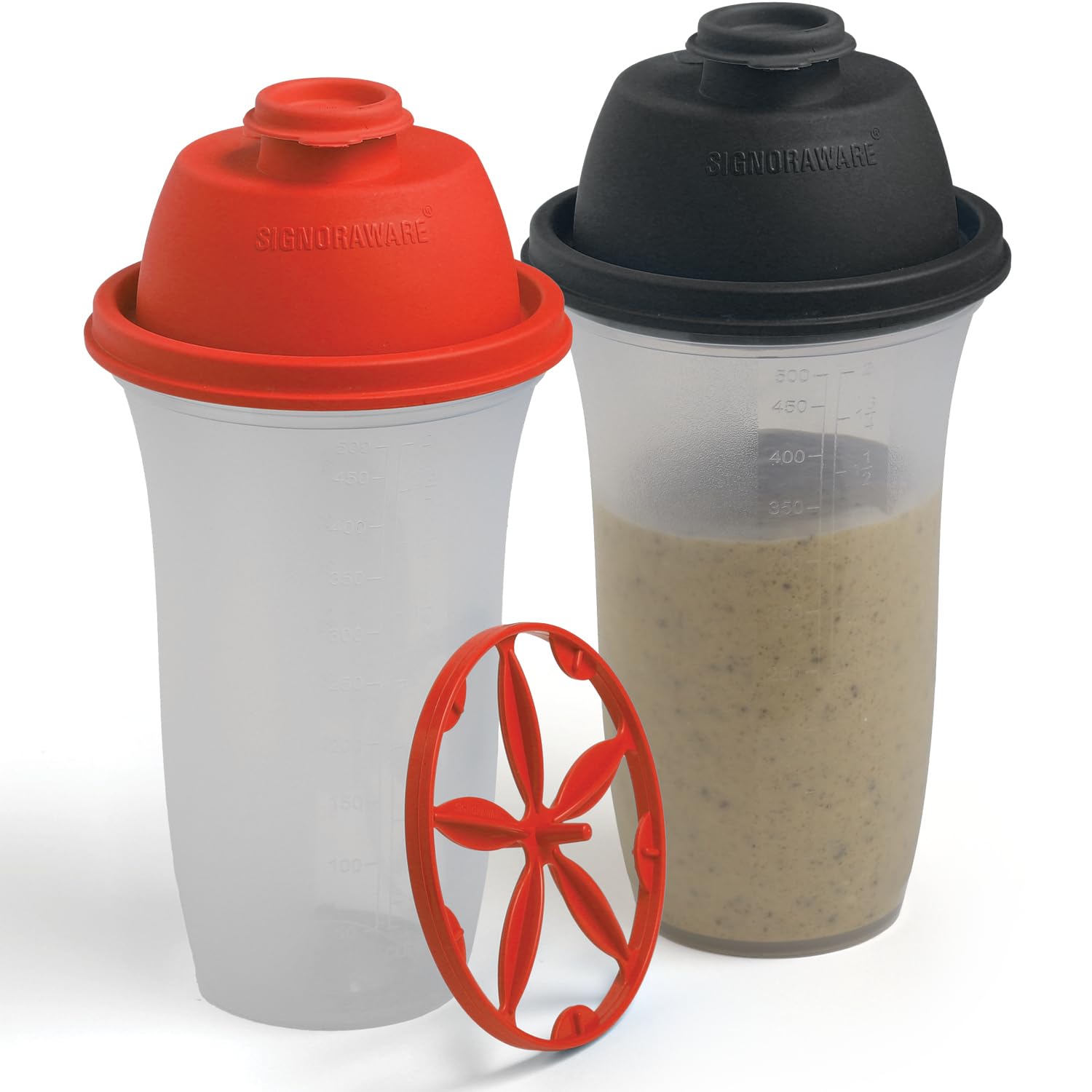 Signoraware Shake N Shake BPA Free Plastic Bottle (500mlx2 | Set of 2 | Multicolour)