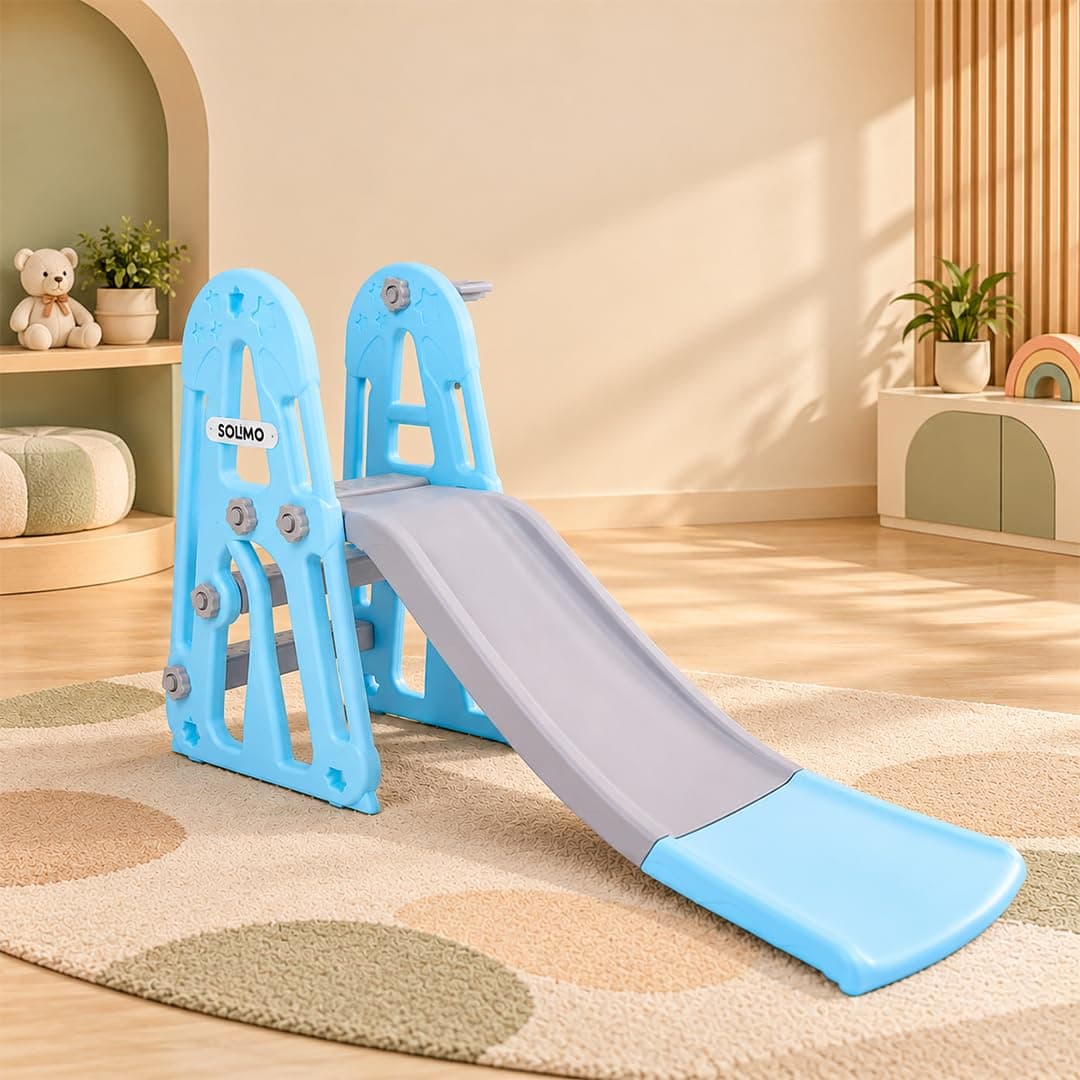 Solimo Garden Slide with Basketball Ring