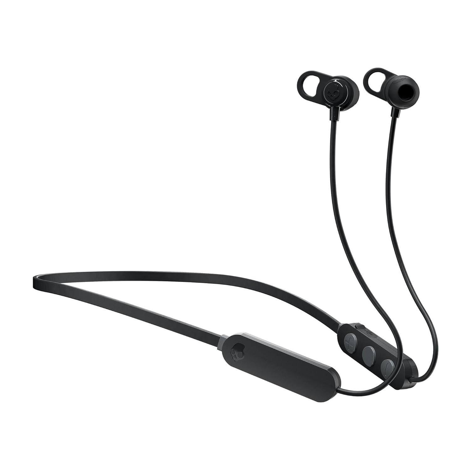 Skullcandy Jib+ in-Ear Wireless Earbuds, Microphone, Splash Resistant, Call, Track, and Volume Control, Work with Android and iOS- Black
