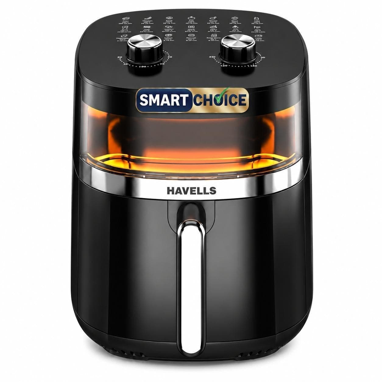 Havells Prolife Stellar Chef Smartchoice Air Fryer 5.5 Ltr | 1500 Watts | See Through Window | Aerocrisp Tech: Rapid air circulation in every direction | Non Stick Silicon Coated Basket | 2 Year Brand Warranty