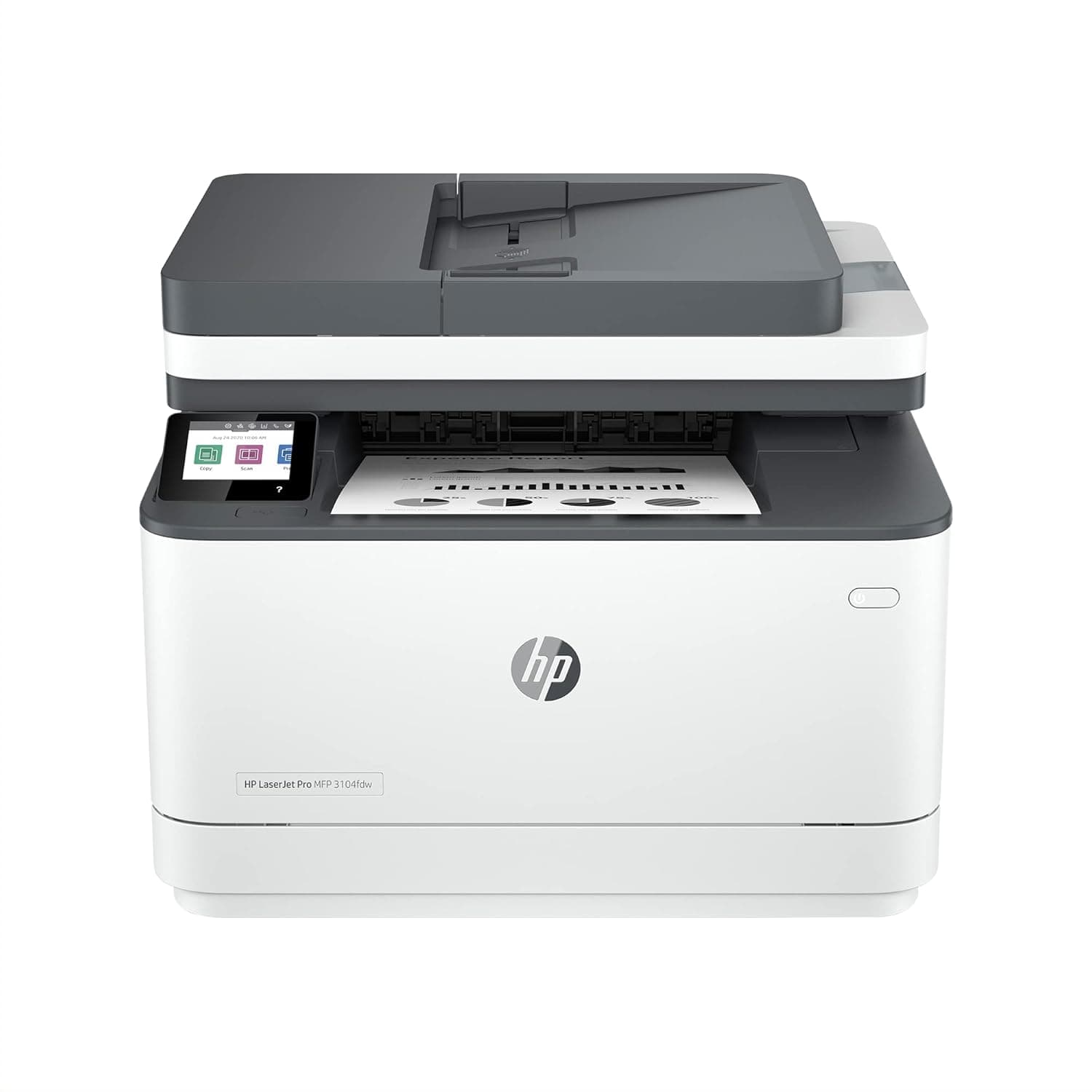 HP LaserJet 3104fdw Duplex Printer: Print, Copy, Scan, Self Reset Dual Band WiFi with self heal, Ethernet, Fast Printing Upto 33ppm, Easy and Secure Setup