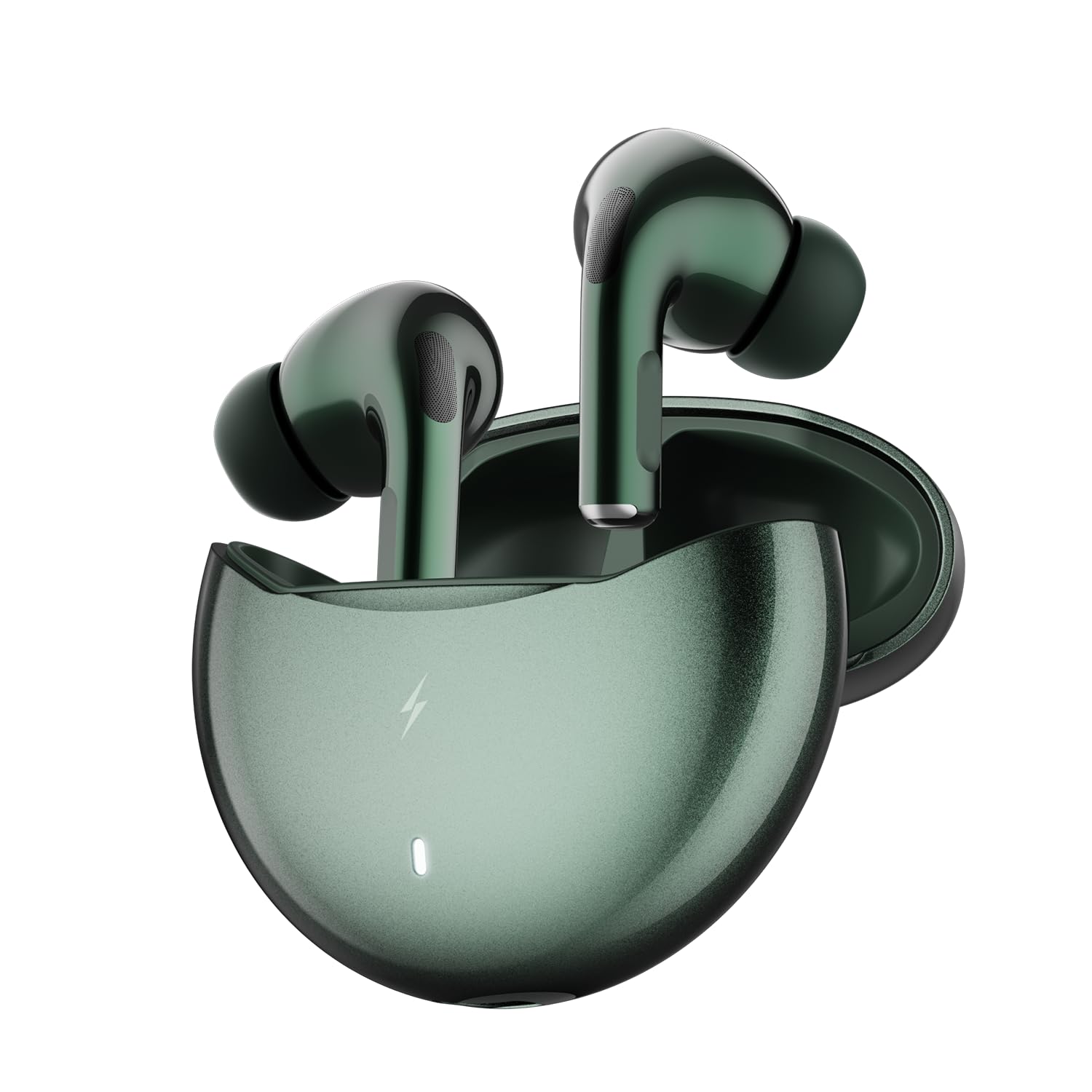 Fire-Boltt Aero TWS Earbuds Custom EQ, Wireless Bluetooth 5.4, Music & App Support, 50H Playtime, Fast Charging Case, 50ms Low Latency for Gaming, Touch Controls, IPX4 Waterproof, Clear Calls - Green