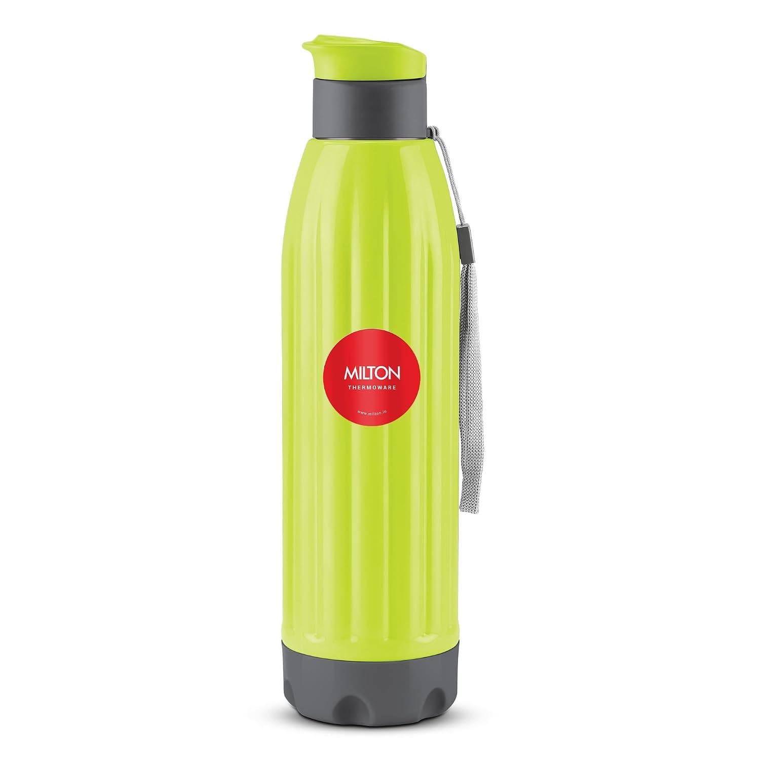Milton Kool Windsor 900 Thermoware I Cold PU Insulated Water Bottle 700 ml, Leak Proof Flip Top Lid I for Office, Gym, School I Neon Green