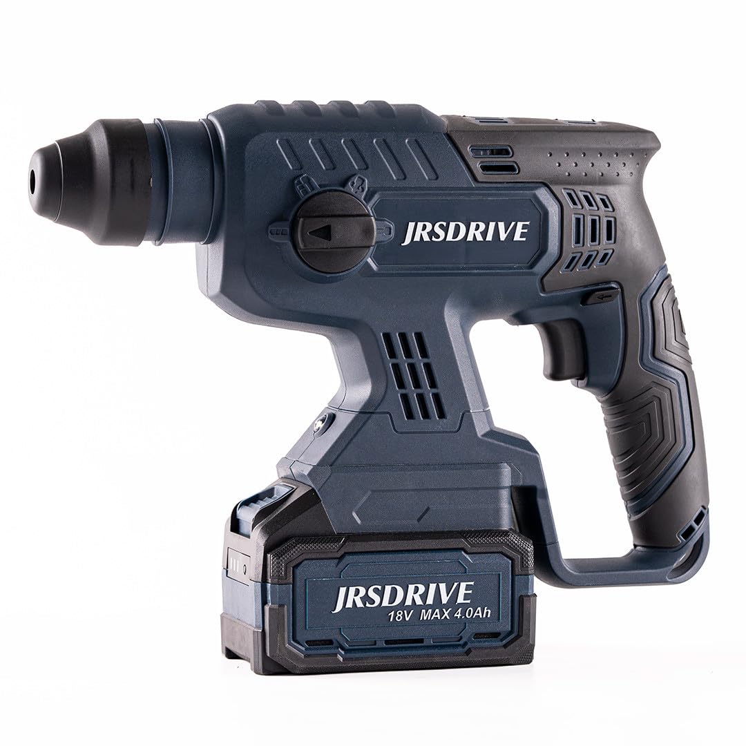 Eastman Cordless Brushless Rotary Hammer 500W with Lithium Battery, 22mm chuck, 1400RPM No Load Speed, 4700BPM impact Energy Comfort Grip and Free Socket Drilling Machine (ECHD-22)