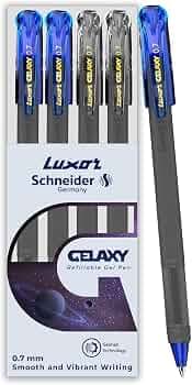 Luxor Schneider Gelaxy Refillable Gel Pen Pack of 4