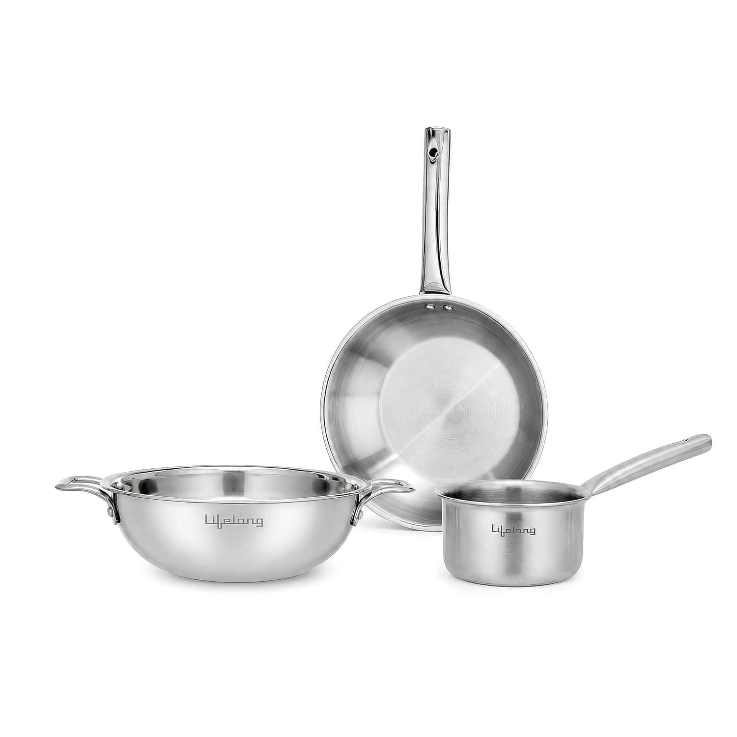 Lifelong Triply 3-Piece Cookware Set (LLTP3PCS)