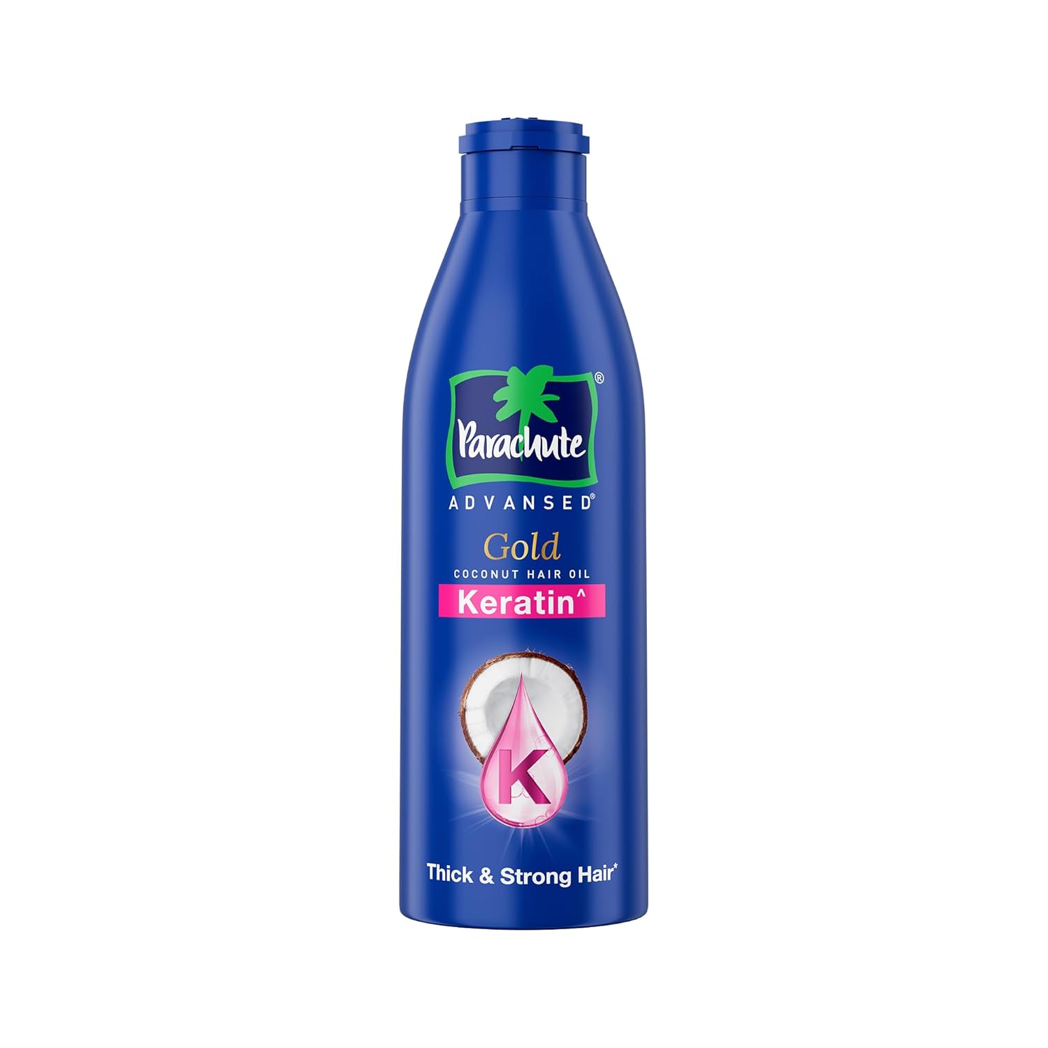 Parachute Advansed Gold Keratin Coconut Hair Oil | Thick & Smooth Hair | No Paraben or Silicone | 300ml