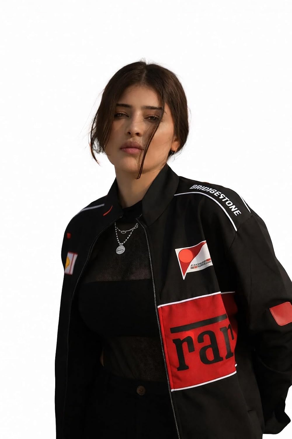 Black F1 Racing Vintage Streetwear Jacket