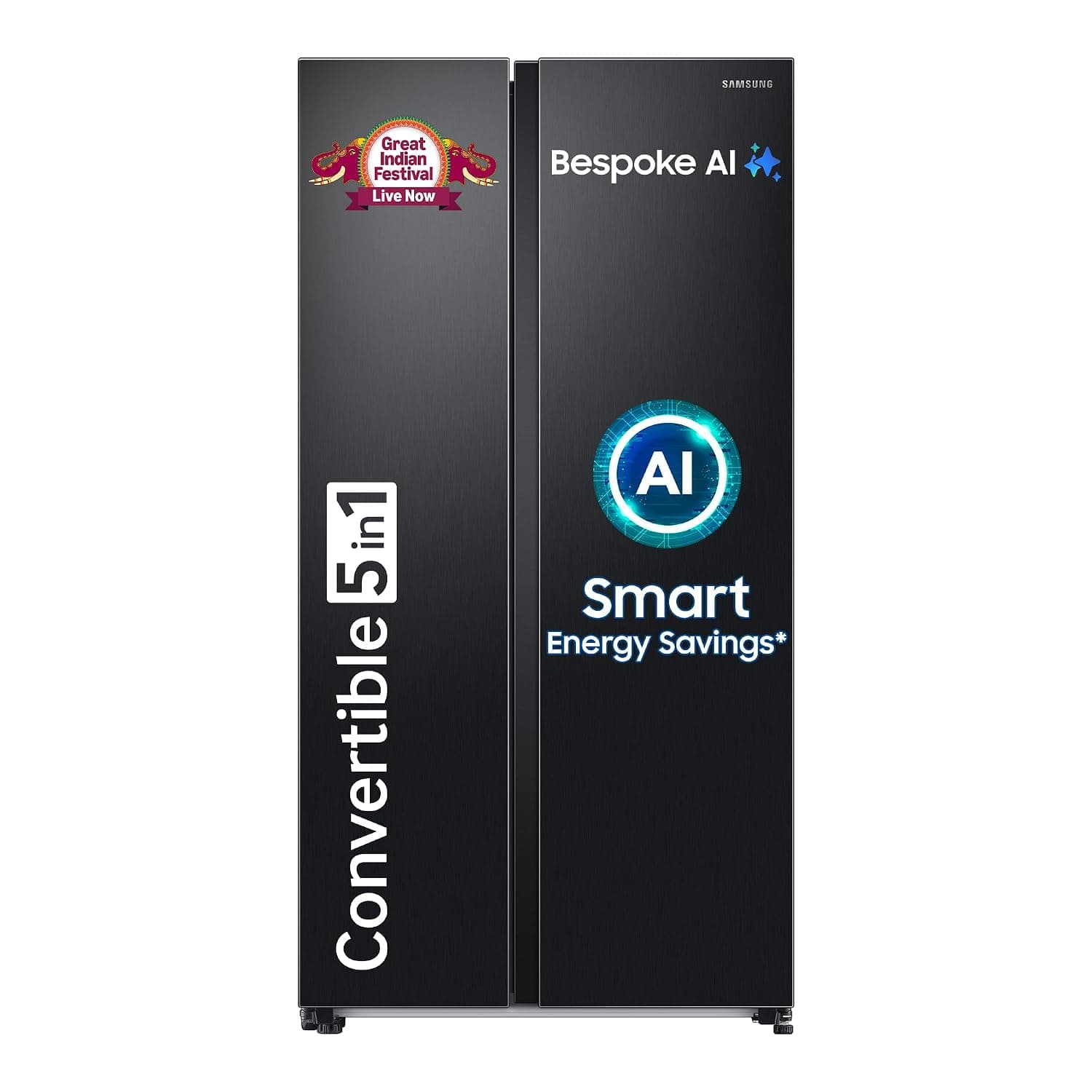 Samsung 653 L 3 Star Convertible Side By Side Refrigerator