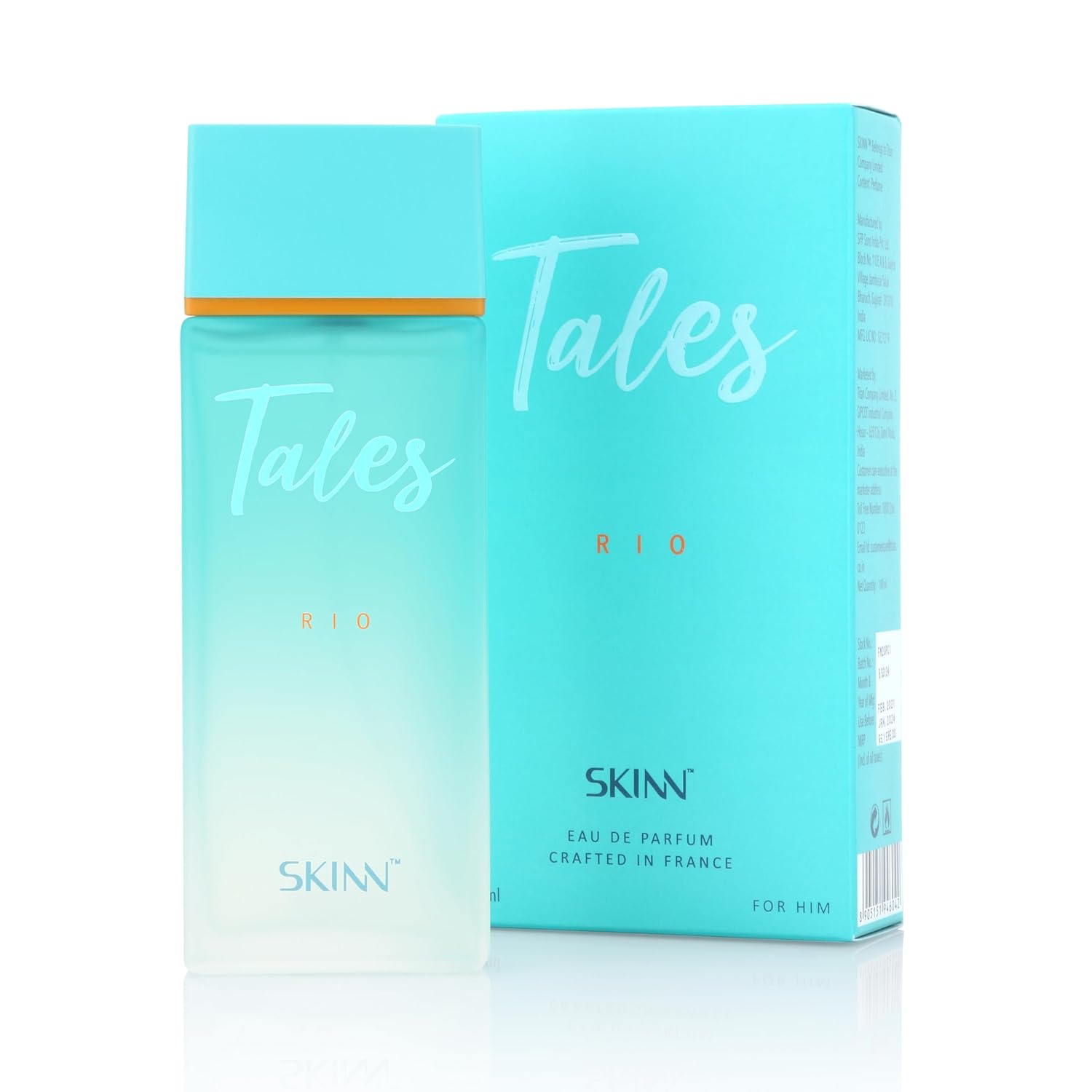 Skinn By Titan | Tales Rio Perfume - 100 Ml | Perfume For Man | Gift for Men | Premium Fragrance | Grooming Essentials | Long Lasting Smell for Men | Fresh, Woody | Eau De Parfum