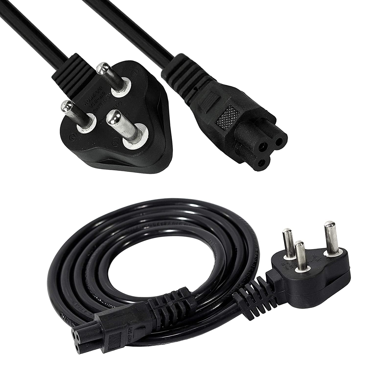 Storite 1.5M 3 Pin Laptop Power Adapter Cable, Black