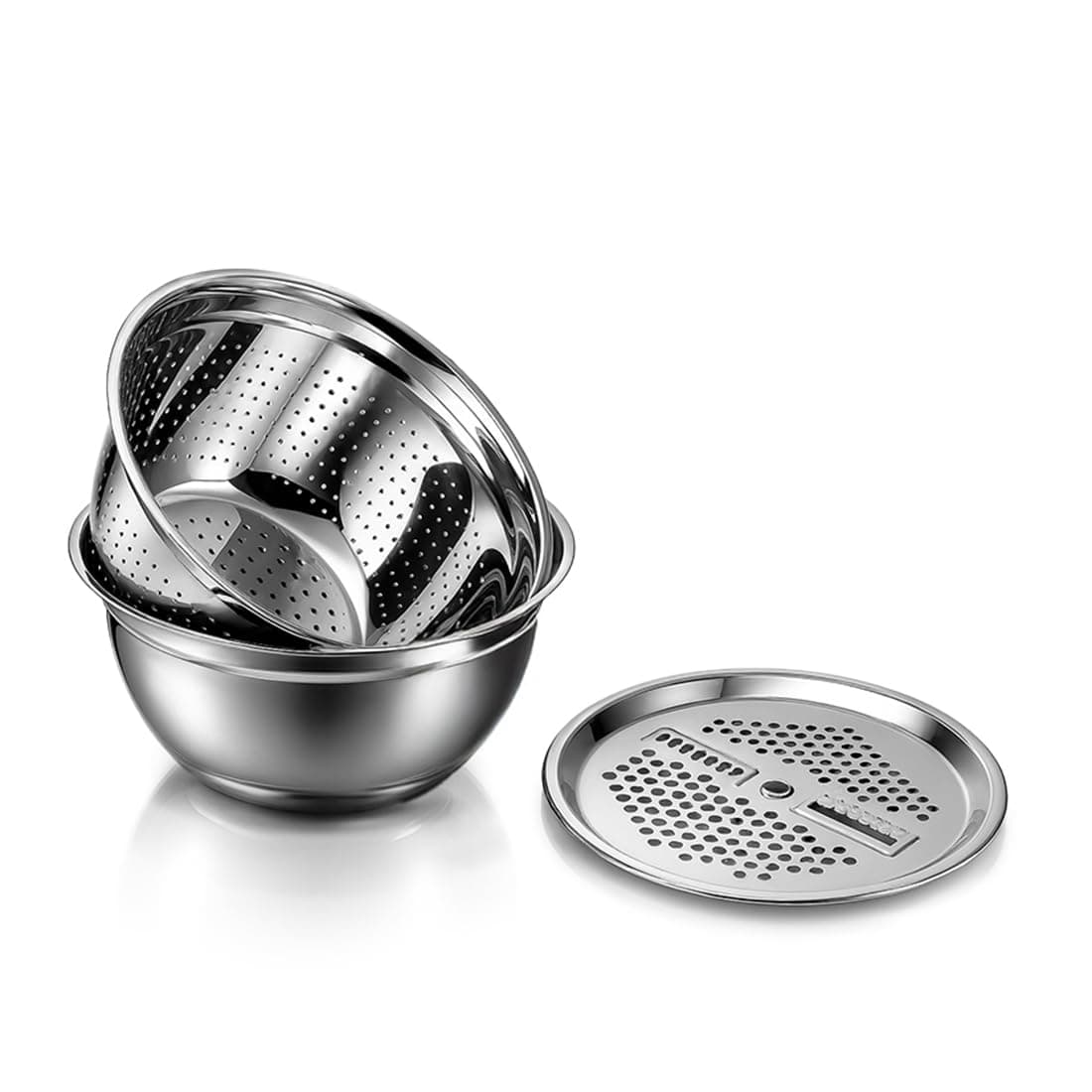 Wonderchef Modena Stainless-Steel Bowl with Strainer and Grater