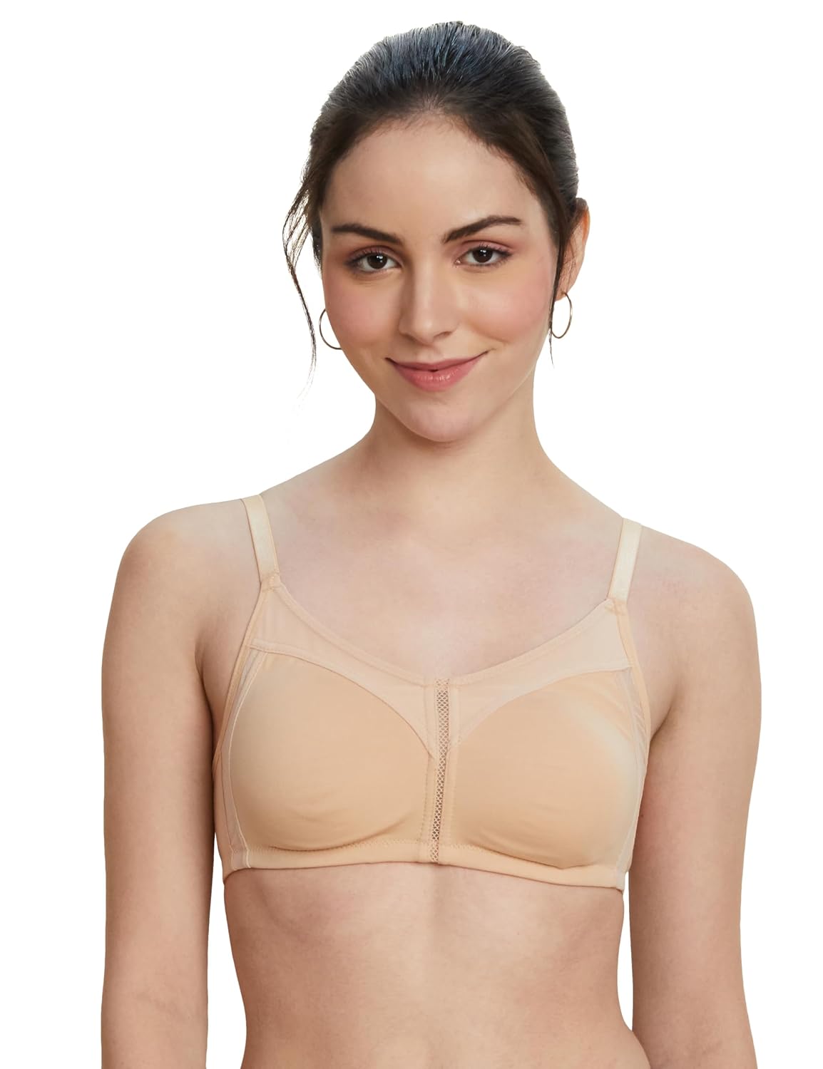 Amazon Brand - Symbol Women's Cotton Stretch Non Padded Wire Free Full Coverage Minimizer Bra