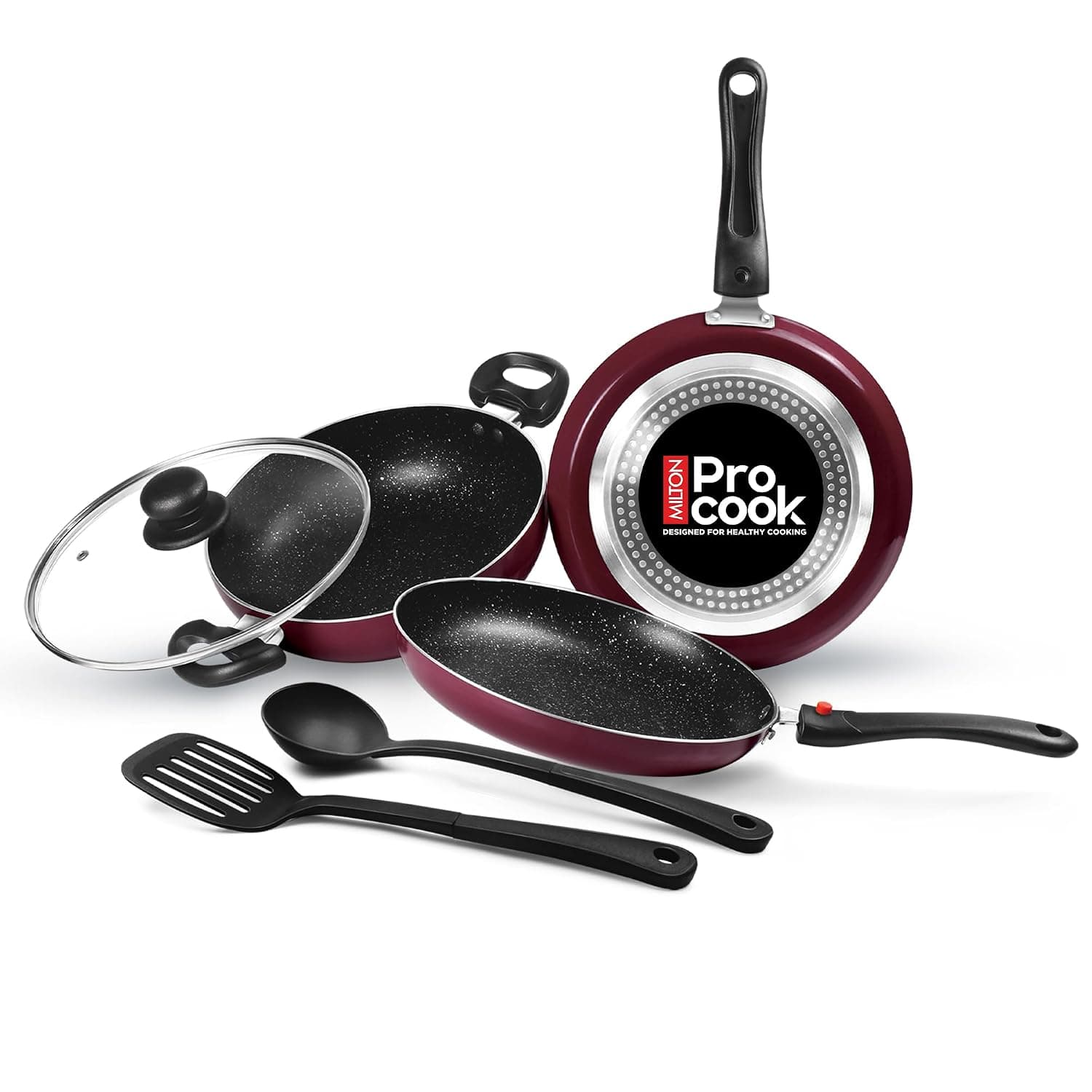 Milton Pro Cook Kitchen Jewel 5 Piece Non-Stick Cookware Set