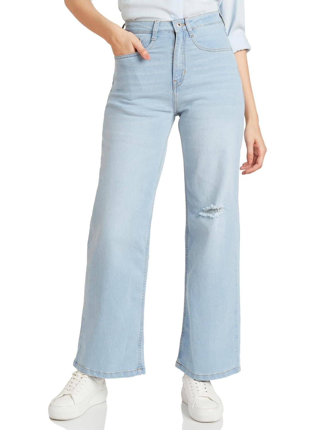 Symbol Women Wide Leg High Rise Jeans