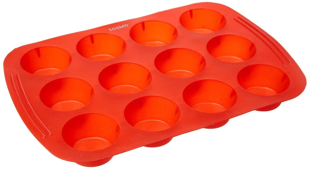Amazon Brand - Solimo 12 Cavity Silicone Baking Tray