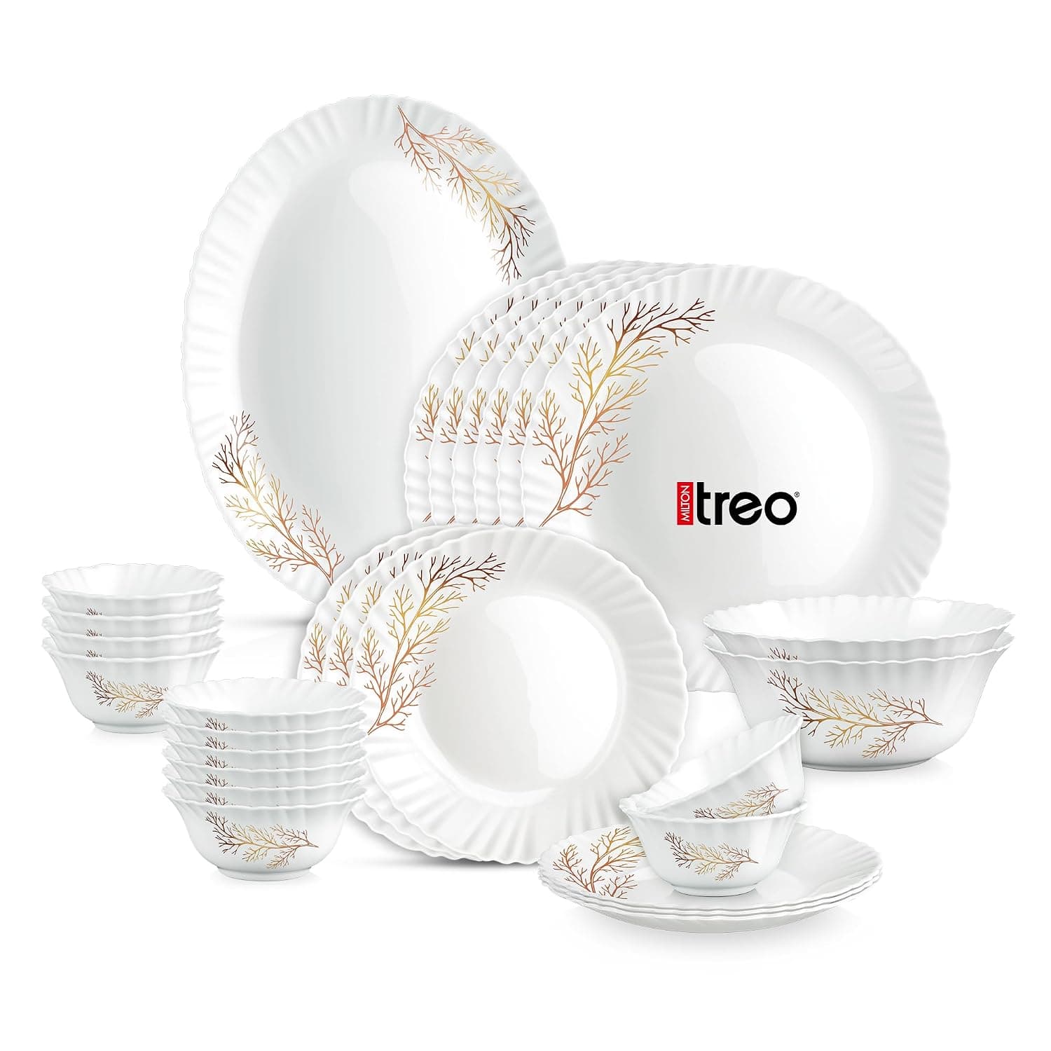 Treo by Milton Opalware Aurelia Silvia Dinner Set of 27