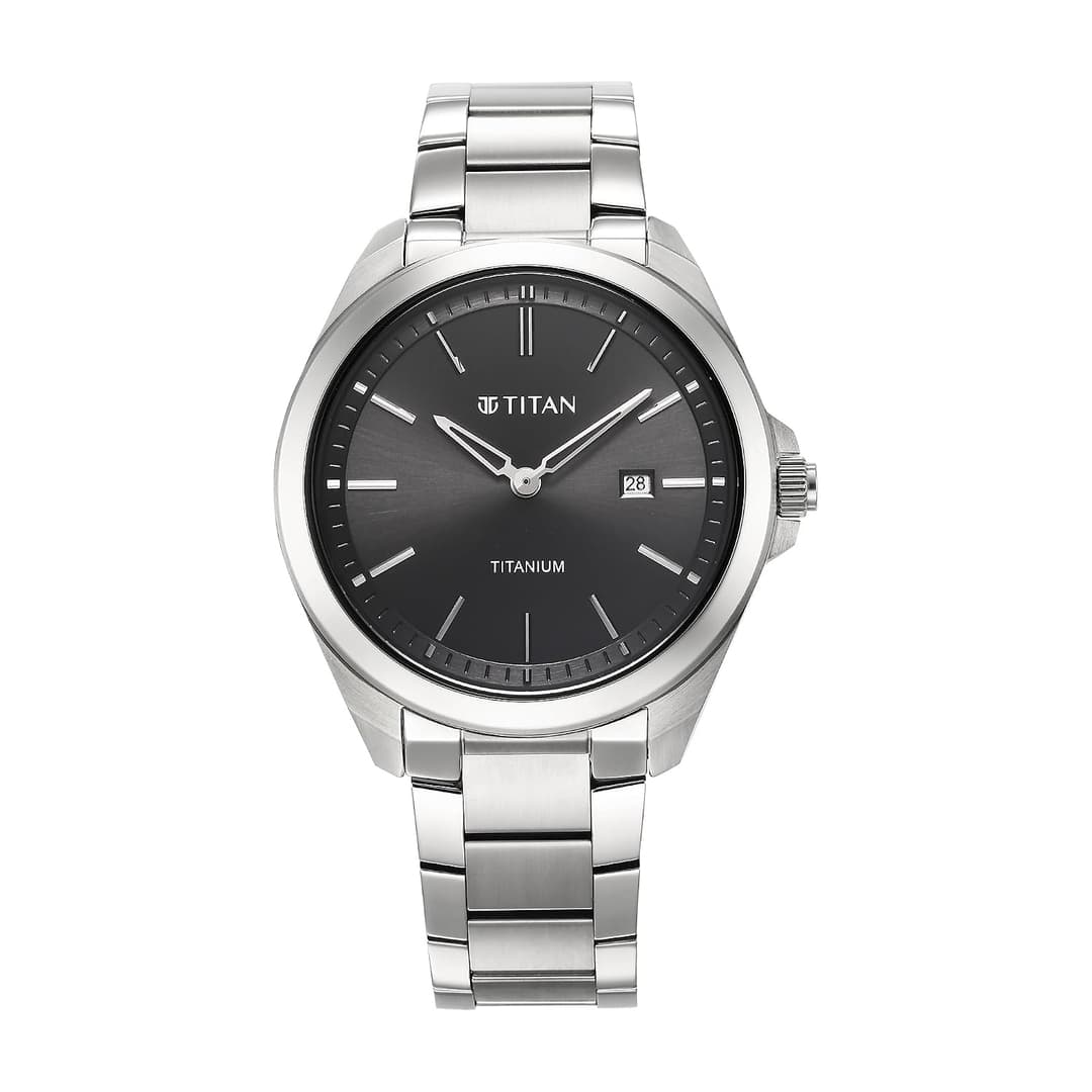 Titan Quartz Analog Titanium Strap Watch 90177TM03