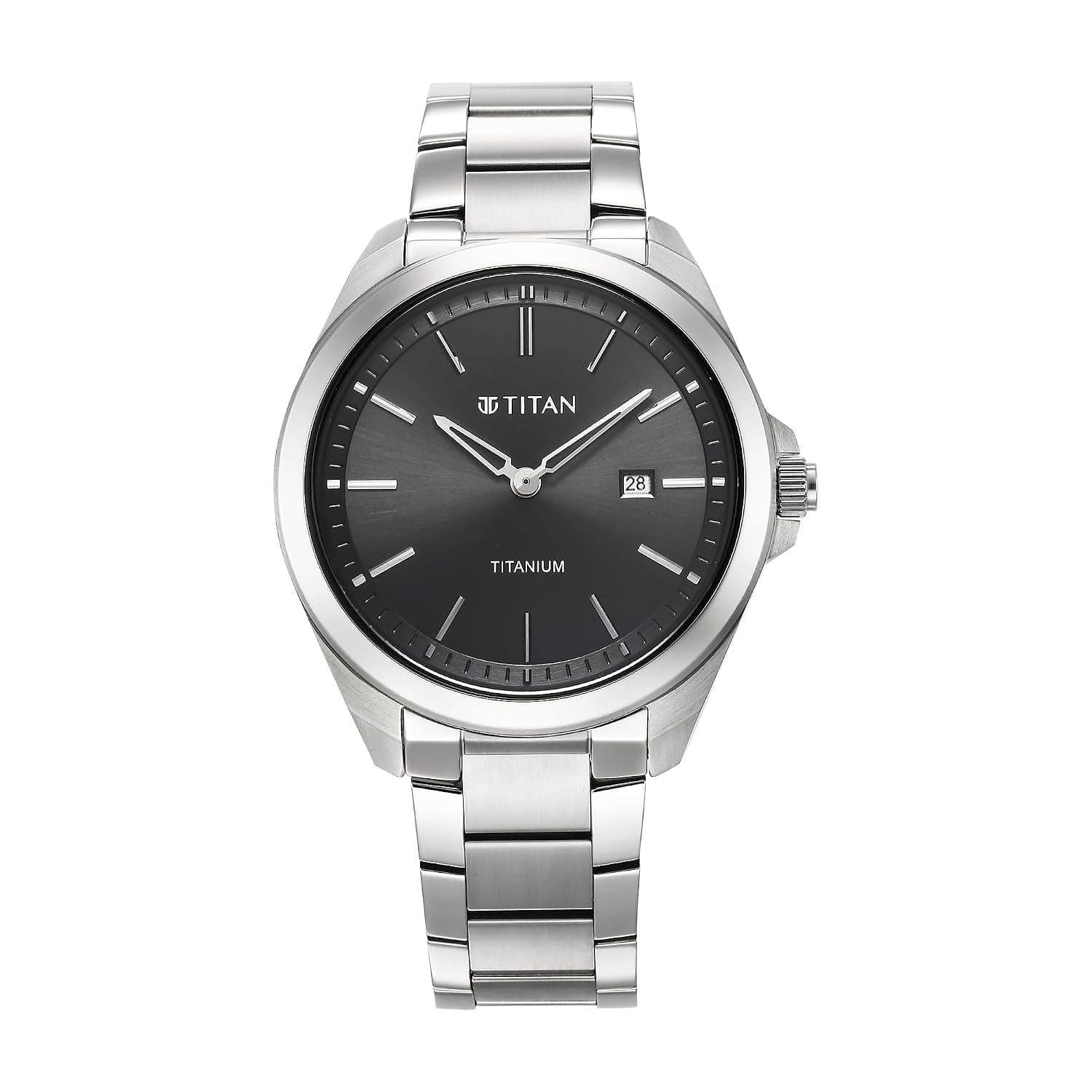 Titan Quartz Analog Titanium Strap Watch 90177TM03