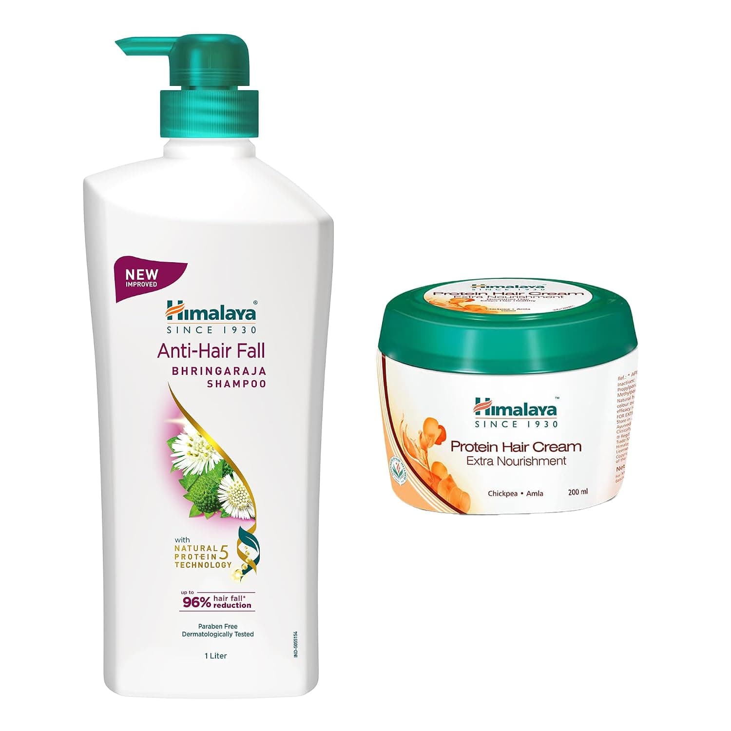 Himalaya Anti-Hair Fall Shampoo 1000ml with Protein Hair Cream 200ml