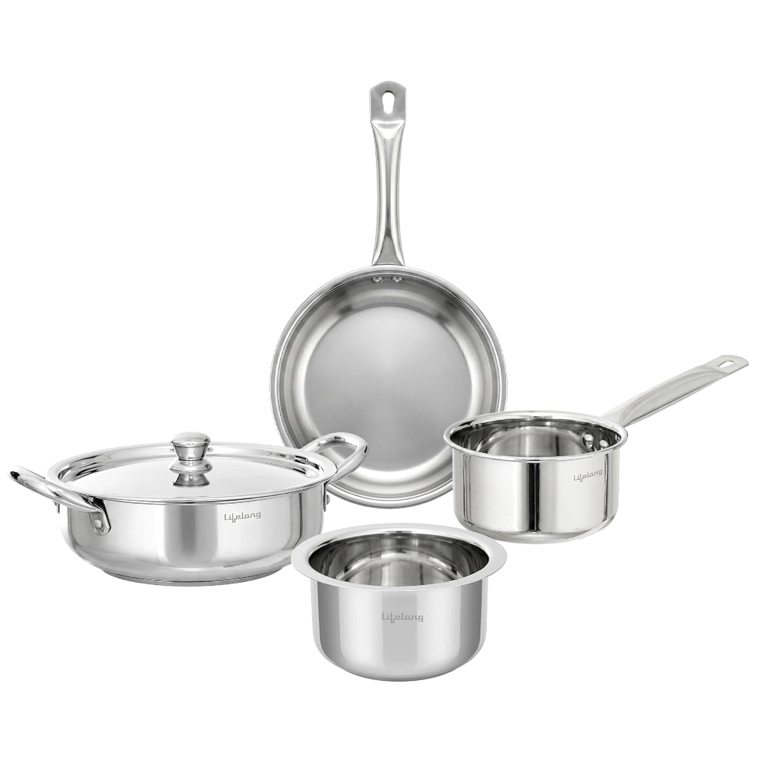 Lifelong Stainless Steel Cookware Set of 5