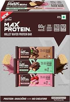 RiteBite Max Protein Assorted Wafer Bars 60g (Pack of 6)
