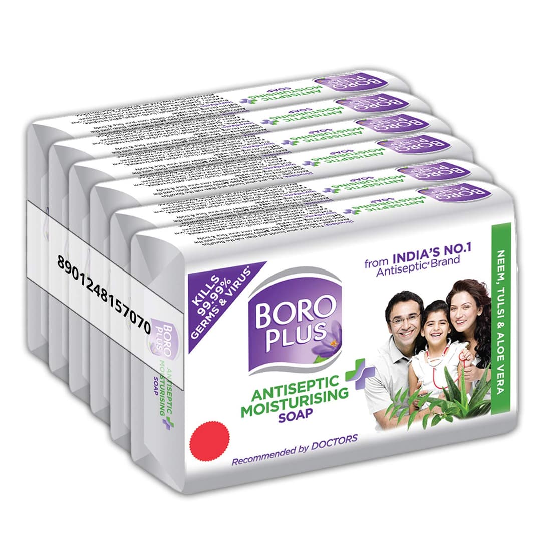 Boroplus Antiseptic & Moisturising Soap (125g, Pack of 6)