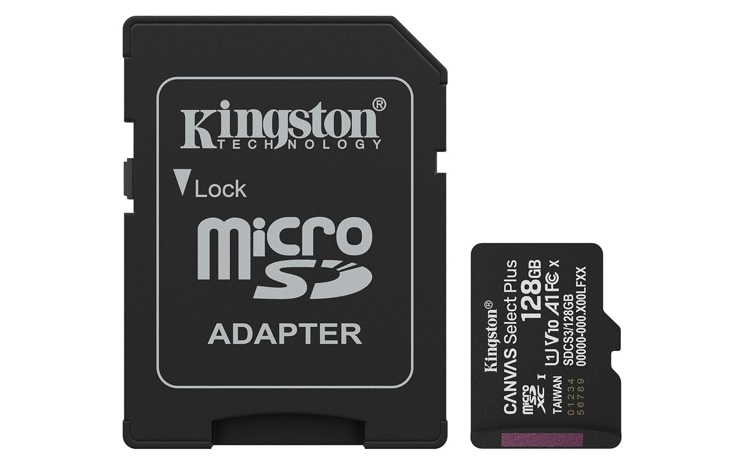 Kingston 128GB Canvas Select Plus microSD Card | Read Up to 150MB/s | V10 A1 UHS-I | with SD Adapter | SDCS3/128GB