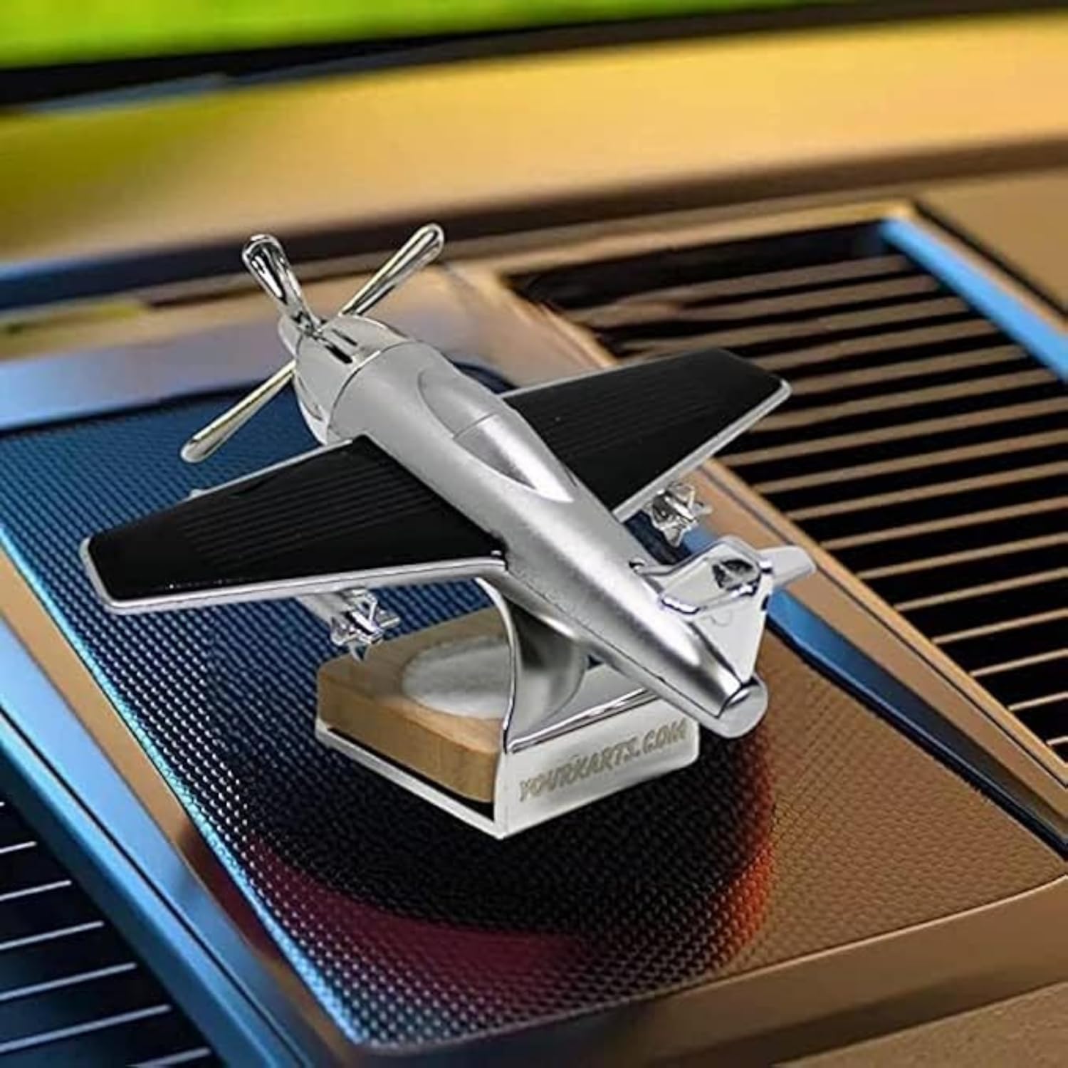 Solar Powered Car Perfume Airplane Car Perfume with Rotating Propeller | Dashboard Air Freshener | Long-Lasting Aromatherapy Diffuser | Aircraft Design