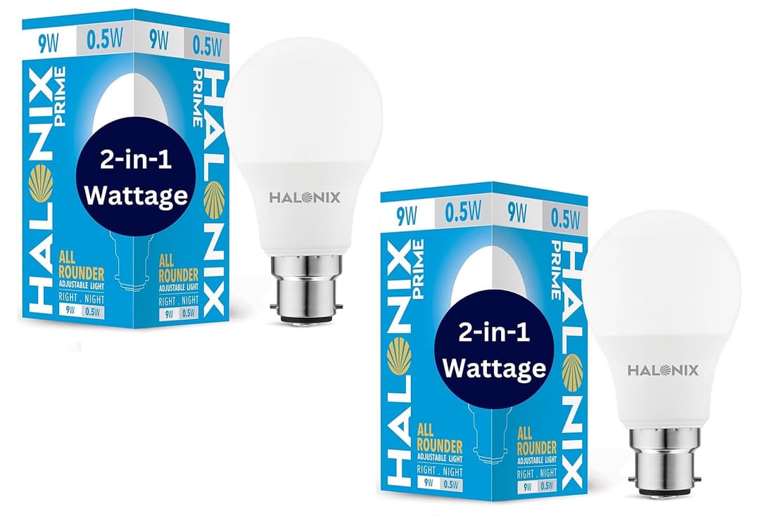 Halonix 2-in-1 Dimmable 9W/0.5W LED Bulb Pack of 2