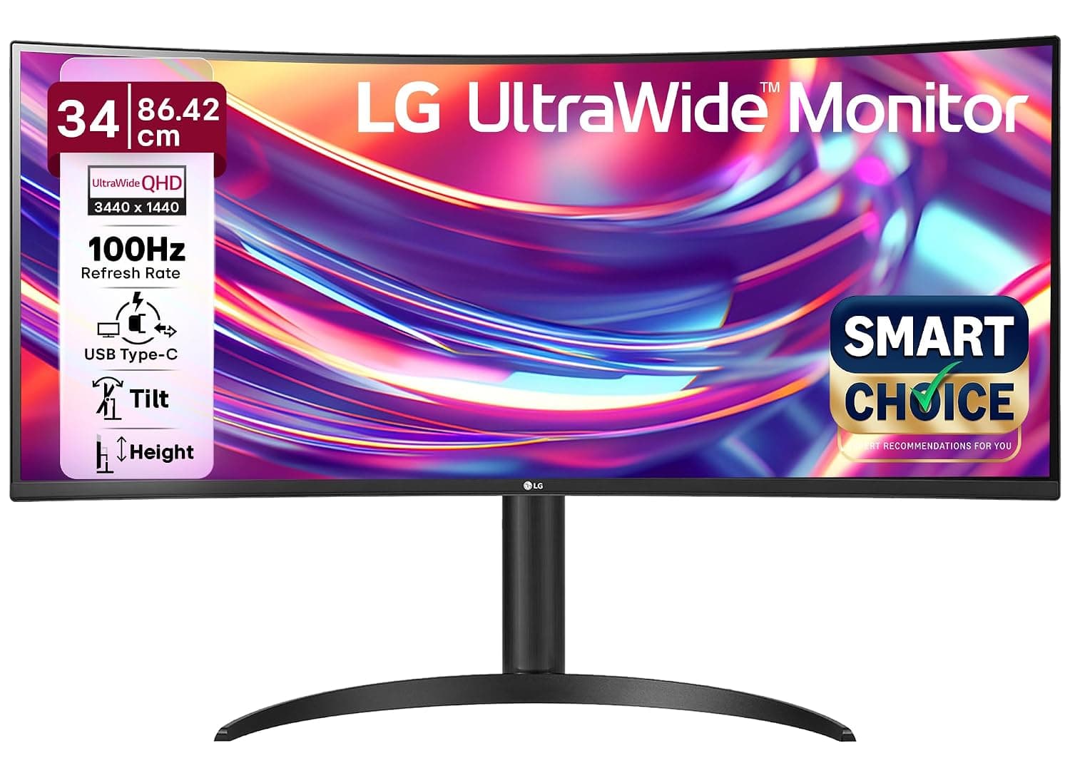 LG 34WR55QK 34 Inch Curved UltraWide WQHD Monitor