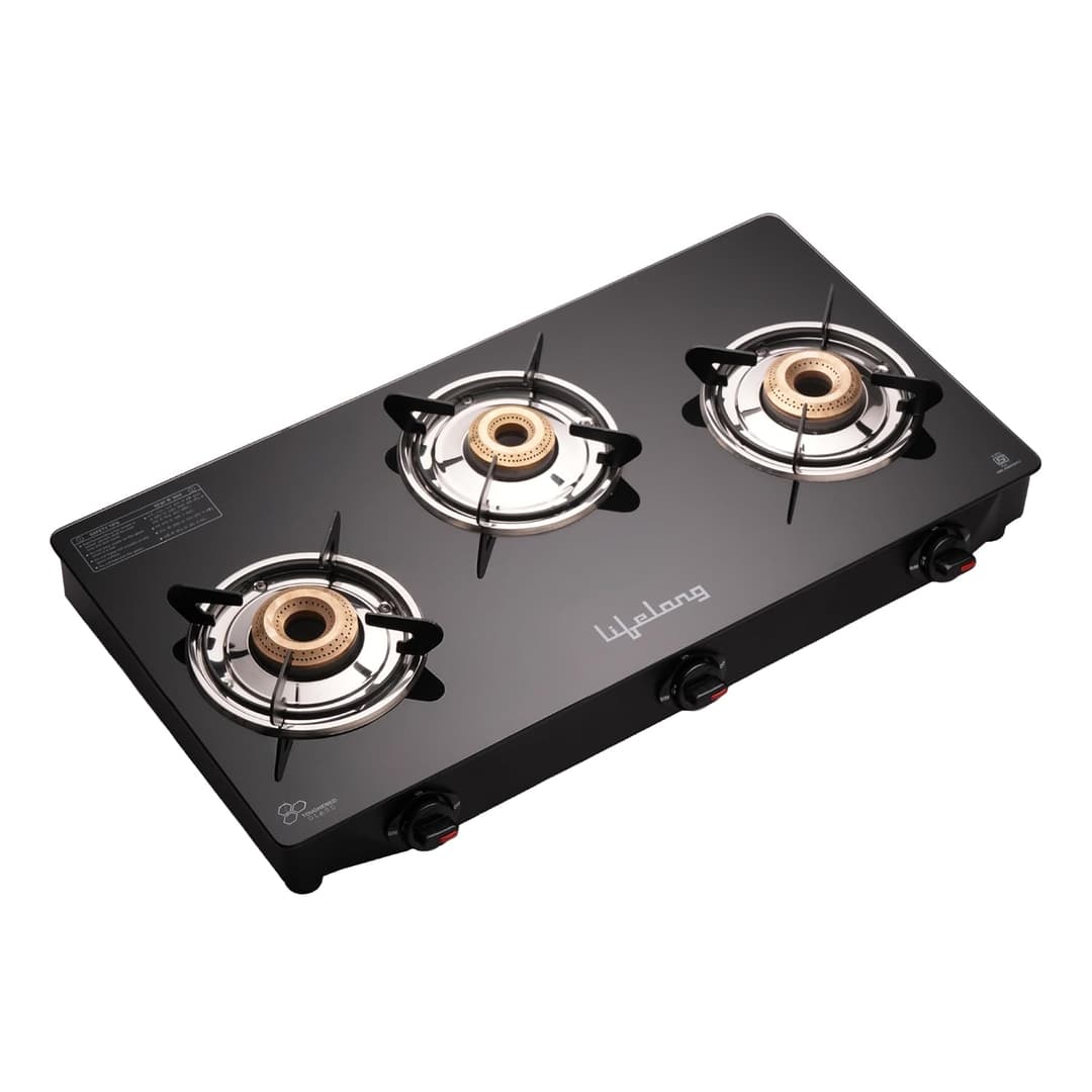 Lifelong LLGS003 3 Burner Glass Top Gas Stove