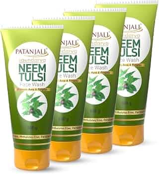 Patanjali Saundarya Neem Tulsi Face Wash 100g (Pack of 4)